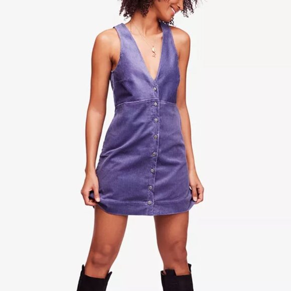 Free People || Rolling Thunder Corduroy Midi Dress - Picture 2 of 6